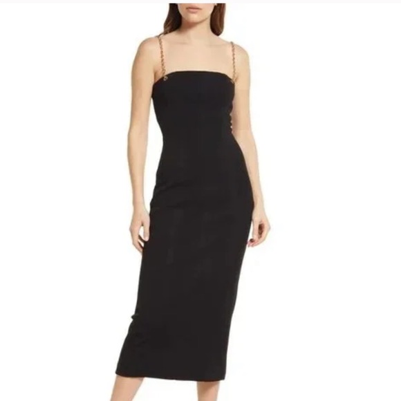 MISHA- Harli midi dress in color back US size 8 - Picture 12 of 13